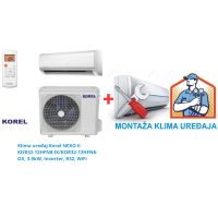 Klima uređaj Korel NEXO II KOR32-12HFN8-IX/KOR32-12HFN8-OX, 3.5kW, Inverter, R32, WiFi SA MONTAŽOM